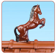 Декоративні елементи покрівлі - кінь