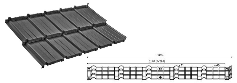 Технічні характеристики модульної металочерепиці Murano